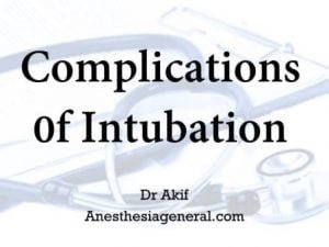 Complications of intubation