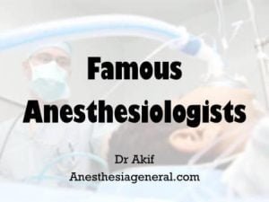 famous anesthesiologists