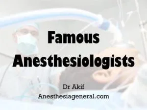 famous anesthesiologists