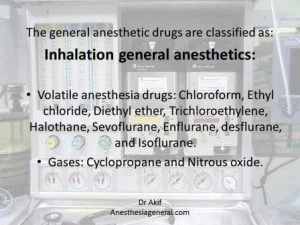 general anesthetic classification